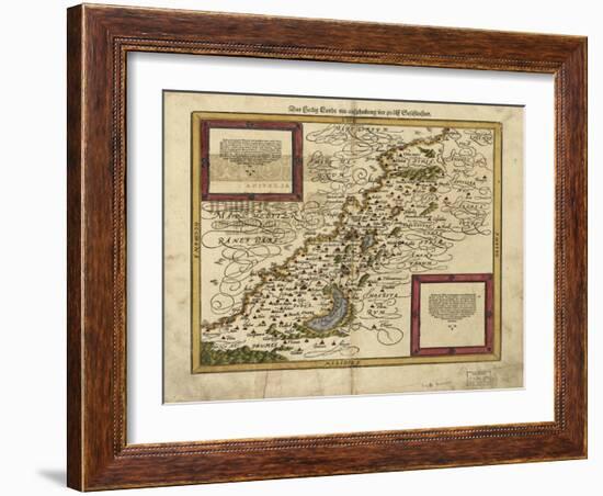 Map of Palestine, 1588-Science Source-Framed Giclee Print