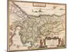 Map of Palestine 1629-Jodocus Hondius-Mounted Giclee Print