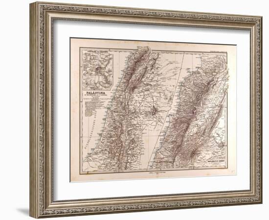 Map of Palestine, 1875-null-Framed Giclee Print