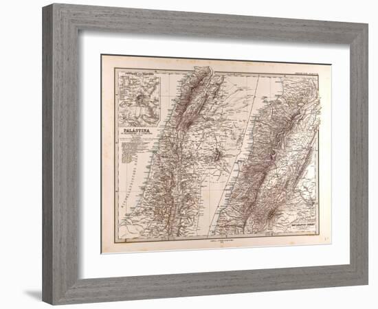 Map of Palestine, 1875-null-Framed Giclee Print