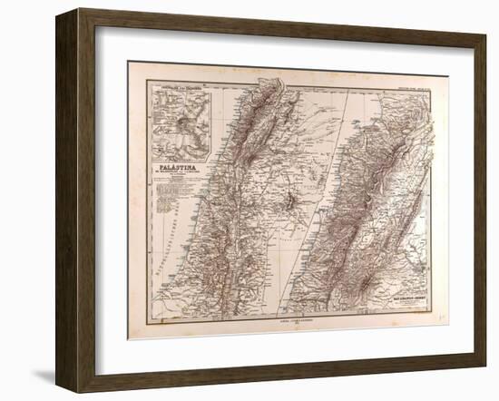 Map of Palestine, 1875-null-Framed Giclee Print