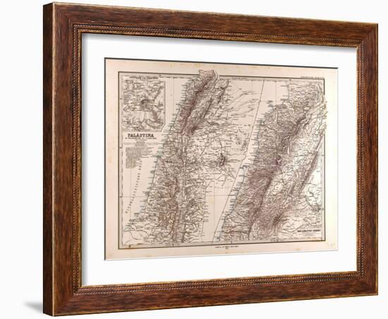 Map of Palestine, 1875-null-Framed Giclee Print