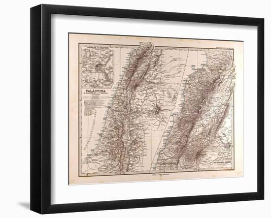 Map of Palestine, 1875-null-Framed Giclee Print