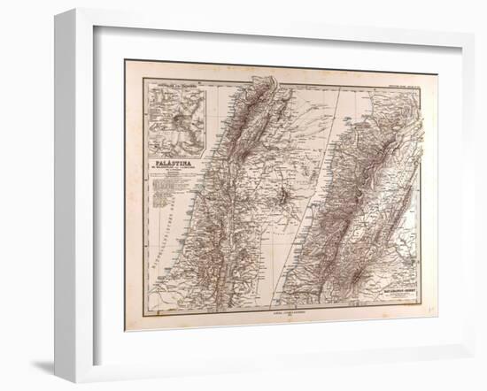 Map of Palestine, 1875-null-Framed Giclee Print