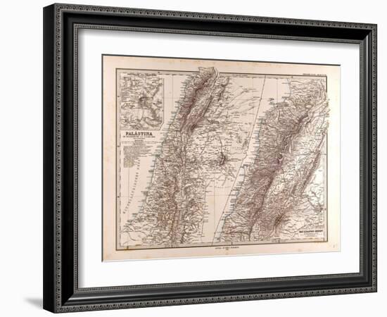 Map of Palestine, 1875-null-Framed Giclee Print