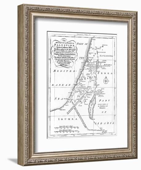 Map of Palestine Based on Ancient Authors, C1830-null-Framed Premium Giclee Print