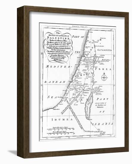 Map of Palestine Based on Ancient Authors, C1830-null-Framed Giclee Print