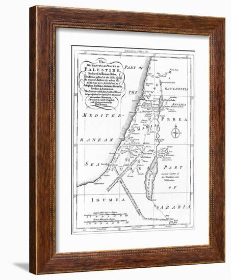 Map of Palestine Based on Ancient Authors, C1830-null-Framed Giclee Print