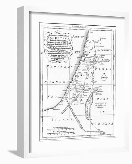 Map of Palestine Based on Ancient Authors, C1830-null-Framed Giclee Print