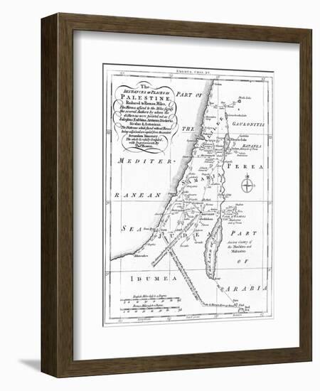 Map of Palestine Based on Ancient Authors, C1830-null-Framed Giclee Print