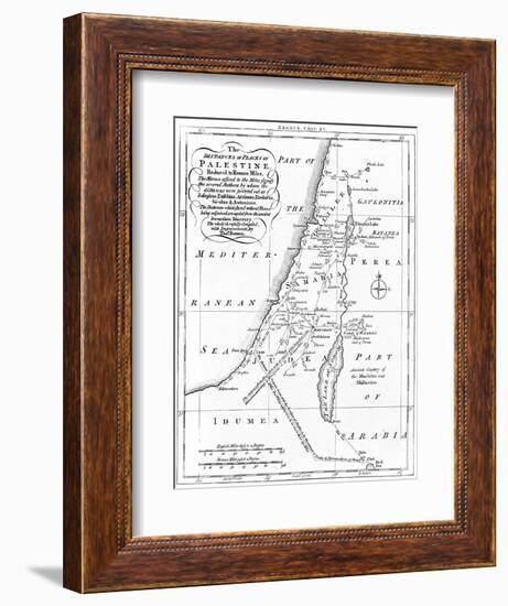 Map of Palestine Based on Ancient Authors, C1830-null-Framed Giclee Print