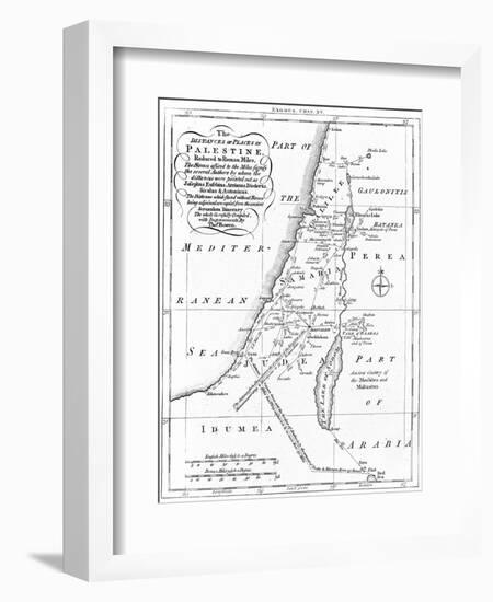 Map of Palestine Based on Ancient Authors, C1830-null-Framed Giclee Print