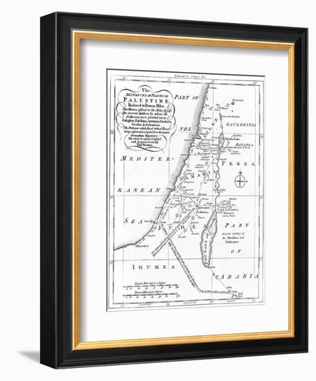 Map of Palestine Based on Ancient Authors, C1830-null-Framed Giclee Print