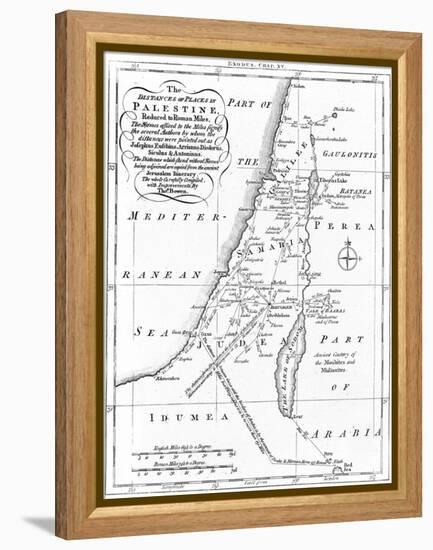 Map of Palestine Based on Ancient Authors, C1830-null-Framed Premier Image Canvas