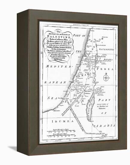 Map of Palestine Based on Ancient Authors, C1830-null-Framed Premier Image Canvas