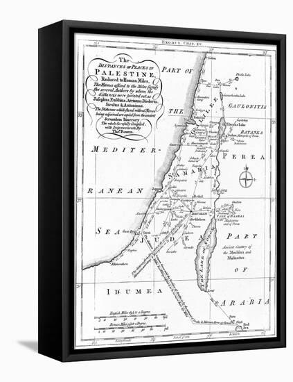 Map of Palestine Based on Ancient Authors, C1830-null-Framed Premier Image Canvas