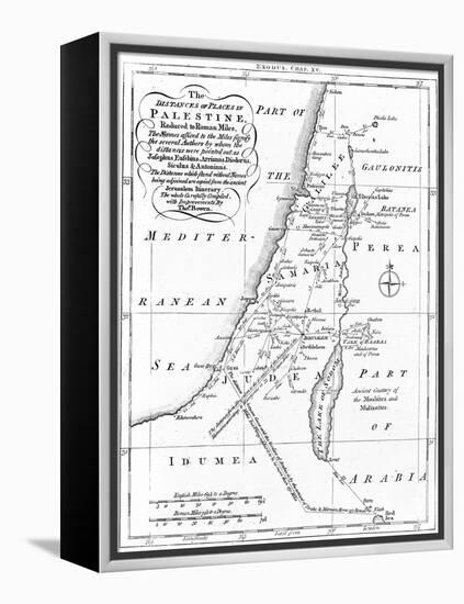 Map of Palestine Based on Ancient Authors, C1830-null-Framed Premier Image Canvas