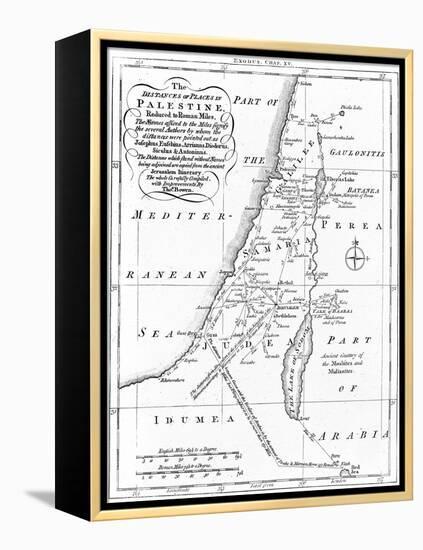 Map of Palestine Based on Ancient Authors, C1830-null-Framed Premier Image Canvas