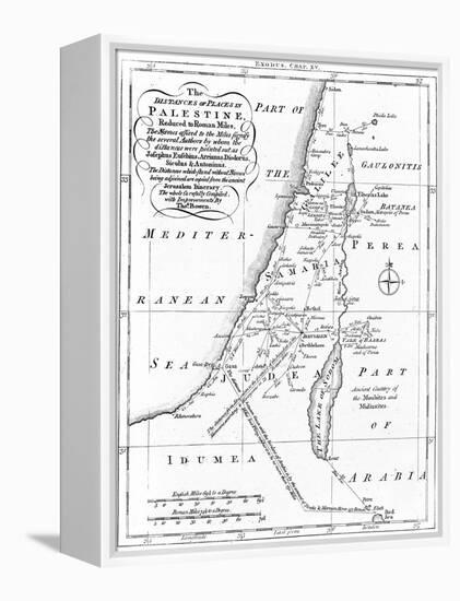 Map of Palestine Based on Ancient Authors, C1830-null-Framed Premier Image Canvas