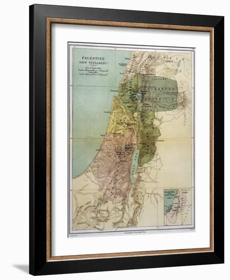 Map of Palestine During New Testament Times-null-Framed Photographic Print