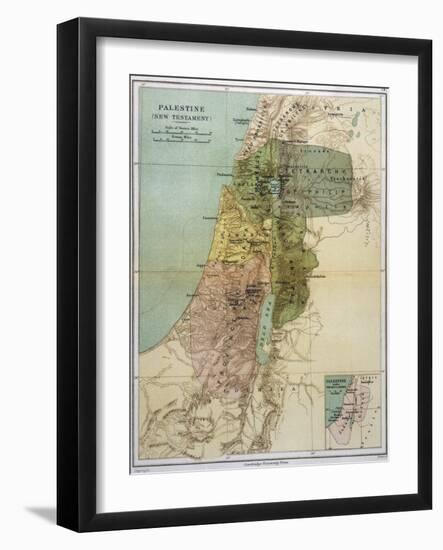 Map of Palestine During New Testament Times-null-Framed Photographic Print