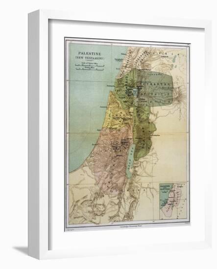 Map of Palestine During New Testament Times-null-Framed Photographic Print