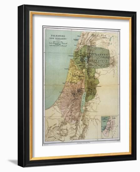 Map of Palestine During New Testament Times-null-Framed Photographic Print