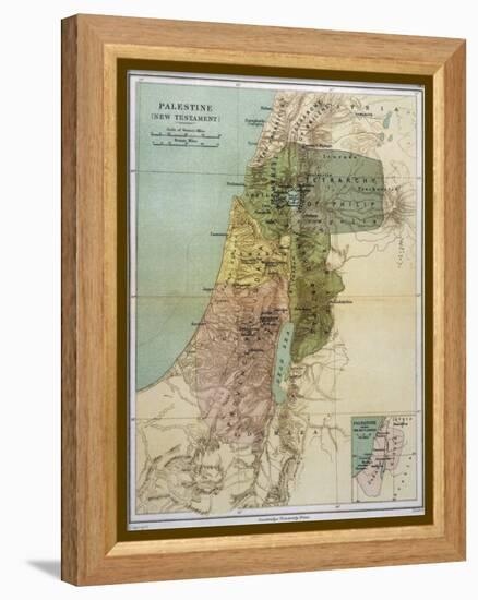 Map of Palestine During New Testament Times-null-Framed Premier Image Canvas