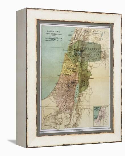 Map of Palestine During New Testament Times-null-Framed Premier Image Canvas