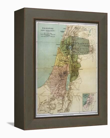 Map of Palestine During New Testament Times-null-Framed Premier Image Canvas