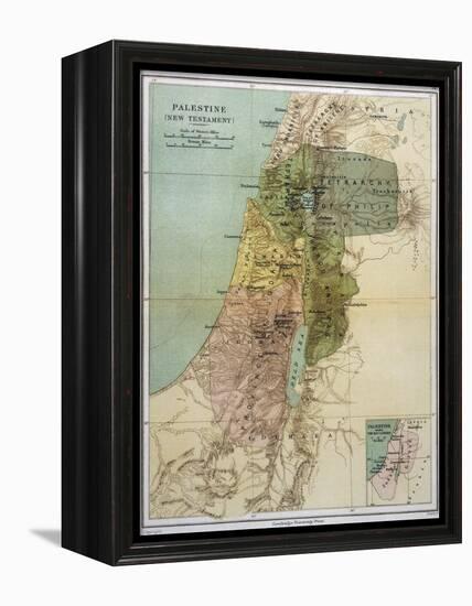 Map of Palestine During New Testament Times-null-Framed Premier Image Canvas