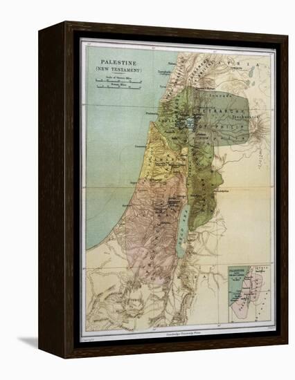 Map of Palestine During New Testament Times-null-Framed Premier Image Canvas
