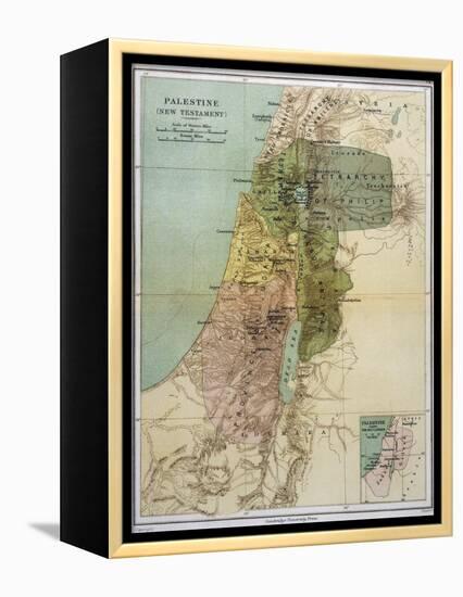 Map of Palestine During New Testament Times-null-Framed Premier Image Canvas