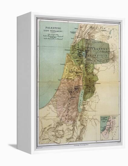 Map of Palestine During New Testament Times-null-Framed Premier Image Canvas
