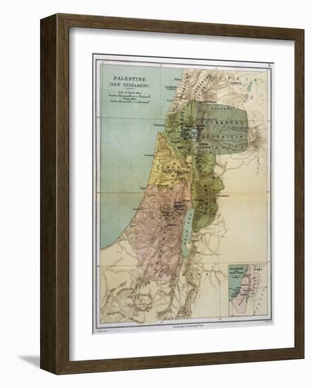 Map of Palestine During New Testament Times-null-Framed Art Print