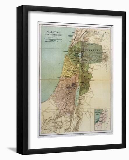 Map of Palestine During New Testament Times-null-Framed Art Print