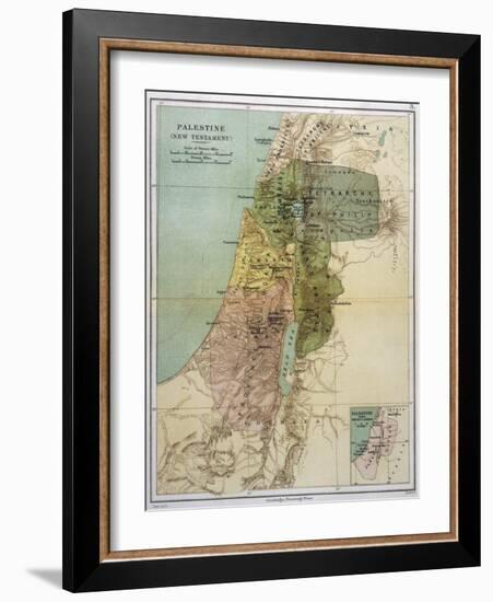 Map of Palestine During New Testament Times-null-Framed Art Print