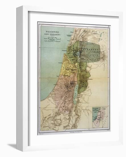 Map of Palestine During New Testament Times-null-Framed Art Print