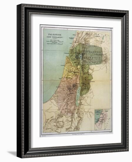 Map of Palestine During New Testament Times-null-Framed Art Print