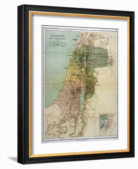Map of Palestine During New Testament Times-null-Framed Art Print