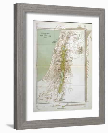 Map of Palestine in Biblical Times-null-Framed Art Print