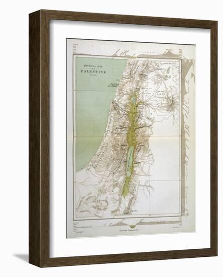 Map of Palestine in Biblical Times-null-Framed Art Print