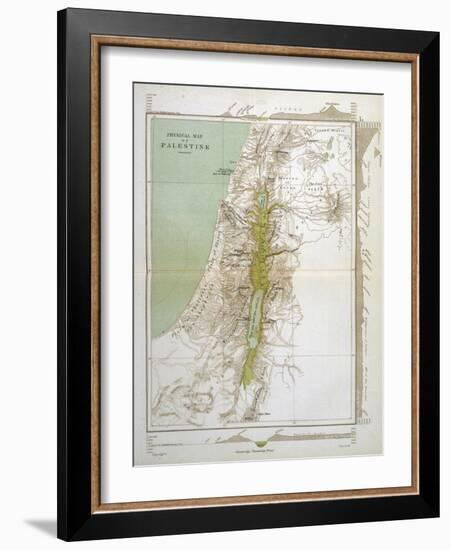 Map of Palestine in Biblical Times-null-Framed Art Print