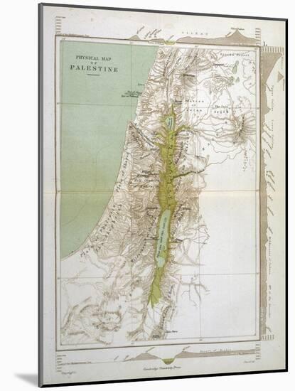 Map of Palestine in Biblical Times-null-Mounted Art Print