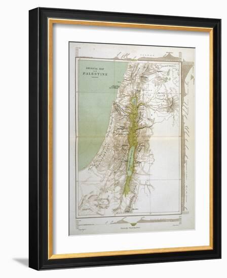 Map of Palestine in Biblical Times-null-Framed Art Print