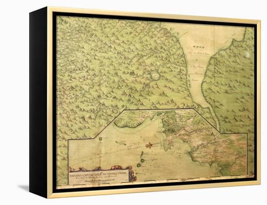 Map of Panama, 1744-null-Framed Premier Image Canvas