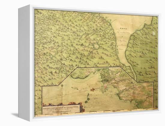 Map of Panama, 1744-null-Framed Premier Image Canvas