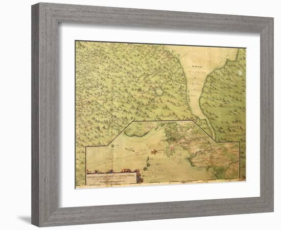 Map of Panama, 1744-null-Framed Giclee Print