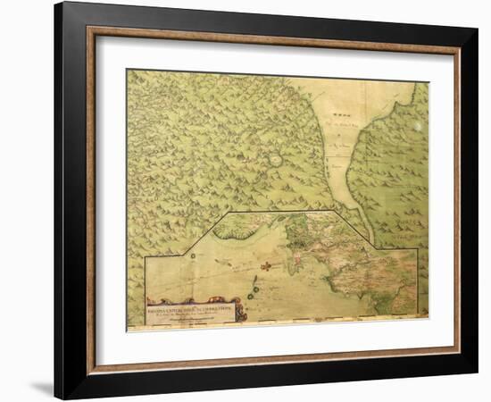 Map of Panama, 1744-null-Framed Giclee Print