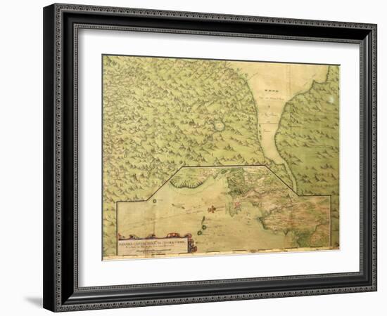 Map of Panama, 1744-null-Framed Giclee Print